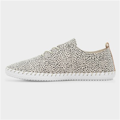 St Ives Womens Beige Animal Leather Shoe