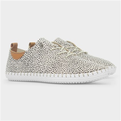 St Ives Womens Beige Animal Leather Shoe