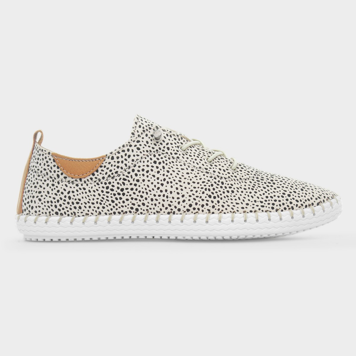 St Ives Womens Beige Animal Leather Shoe
