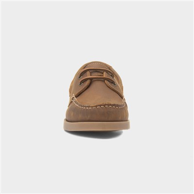 Isabel Womens Tan Leather Boat Shoe