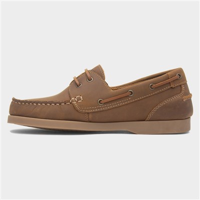 Isabel Womens Tan Leather Boat Shoe