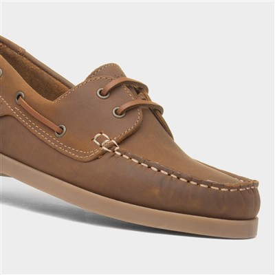 Isabel Womens Tan Leather Boat Shoe