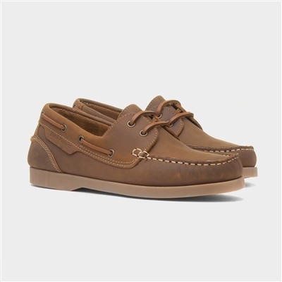 Isabel Womens Tan Leather Boat Shoe