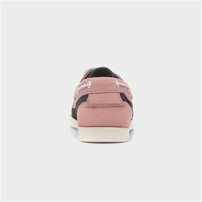 Isabel Womens Navy Leather Boat Shoe