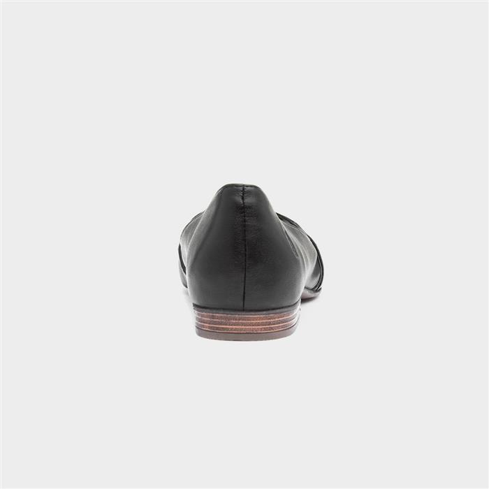 Marley Womens Black Leather Ballerina