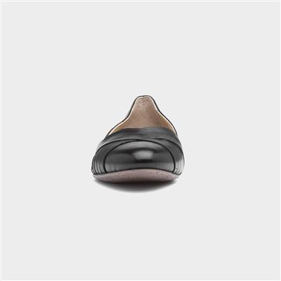 Marley Womens Black Leather Ballerina