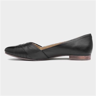 Marley Womens Black Leather Ballerina