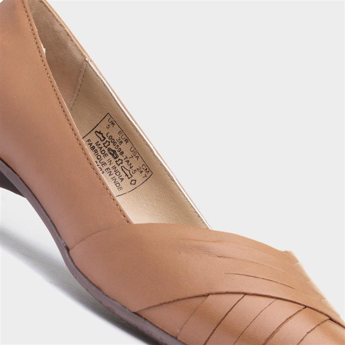 Marley Womens Tan Leather Ballerina
