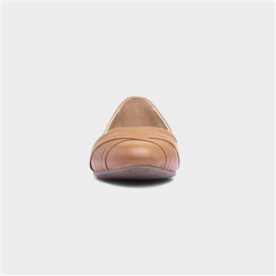 Marley Womens Tan Leather Ballerina