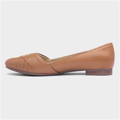 Marley Womens Tan Leather Ballerina