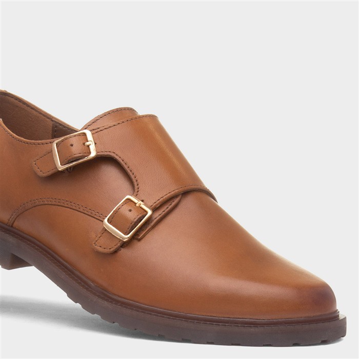 Verity Womens Tan Leather Monk Shoe
