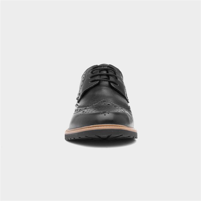 Verity Womens Black Leather Brogue