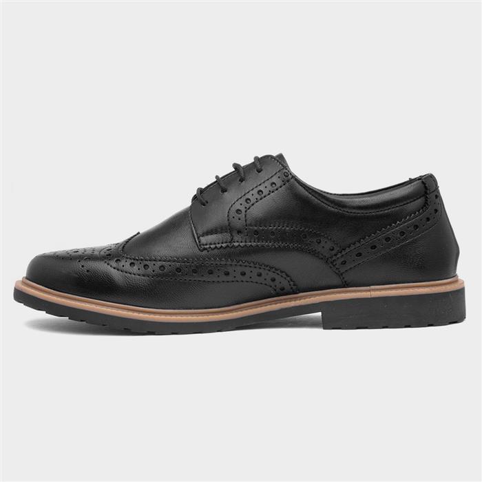 Verity Womens Black Leather Brogue