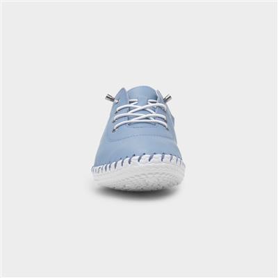 St Ives Womens Light Blue Leather Shoe