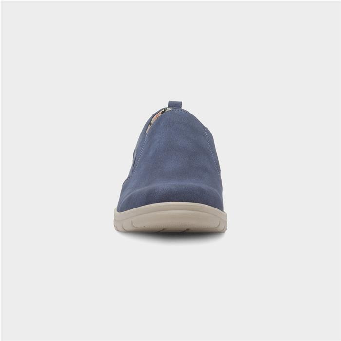 Marie Womens Navy Wedge Casual Shoe