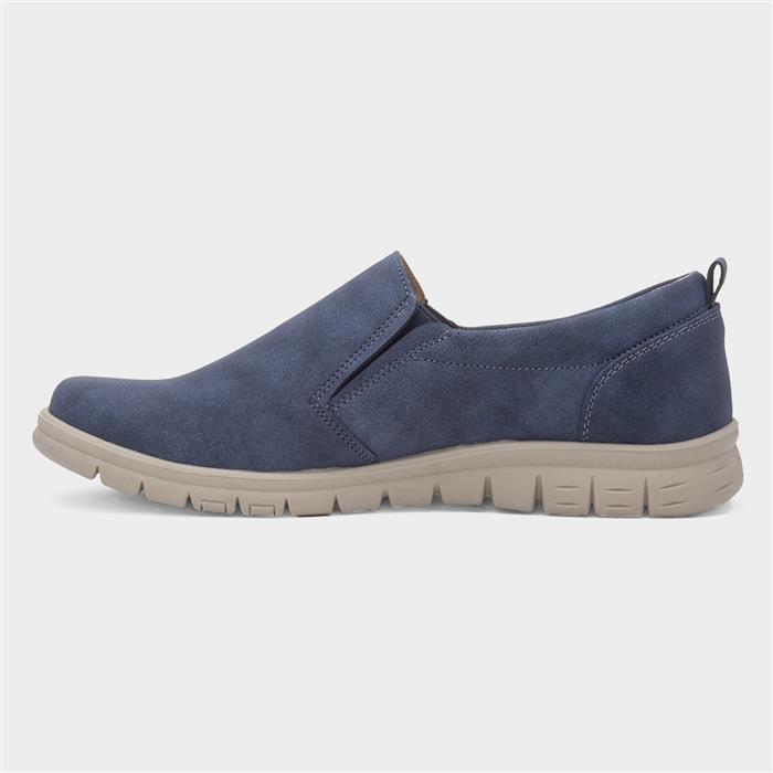 Marie Womens Navy Wedge Casual Shoe