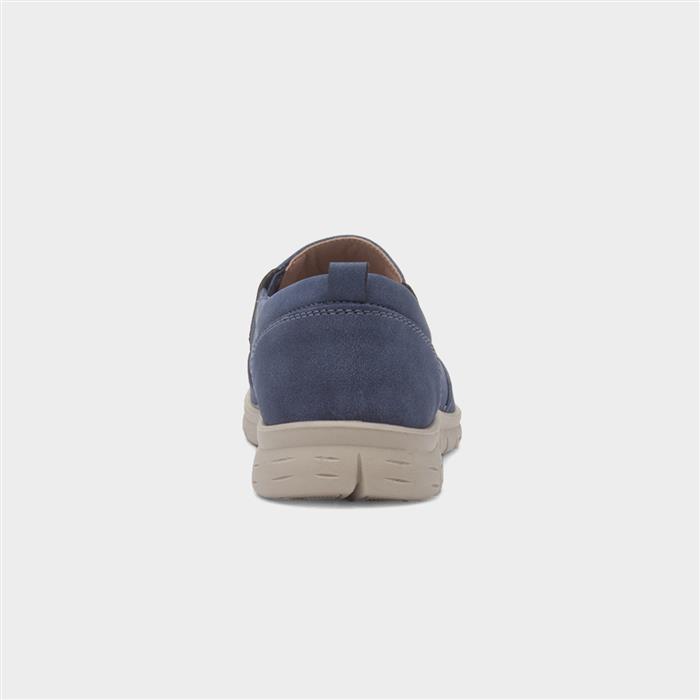 Marie Womens Navy Wedge Casual Shoe