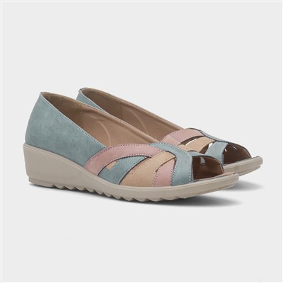 Moria Womens Blue Open Toe Shoe