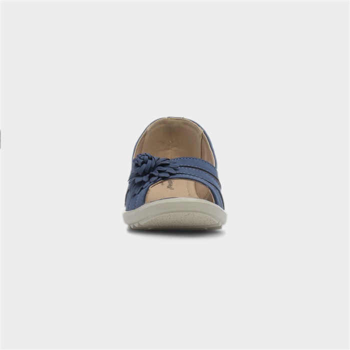 Mollie Womens Navy Wedge Shoe