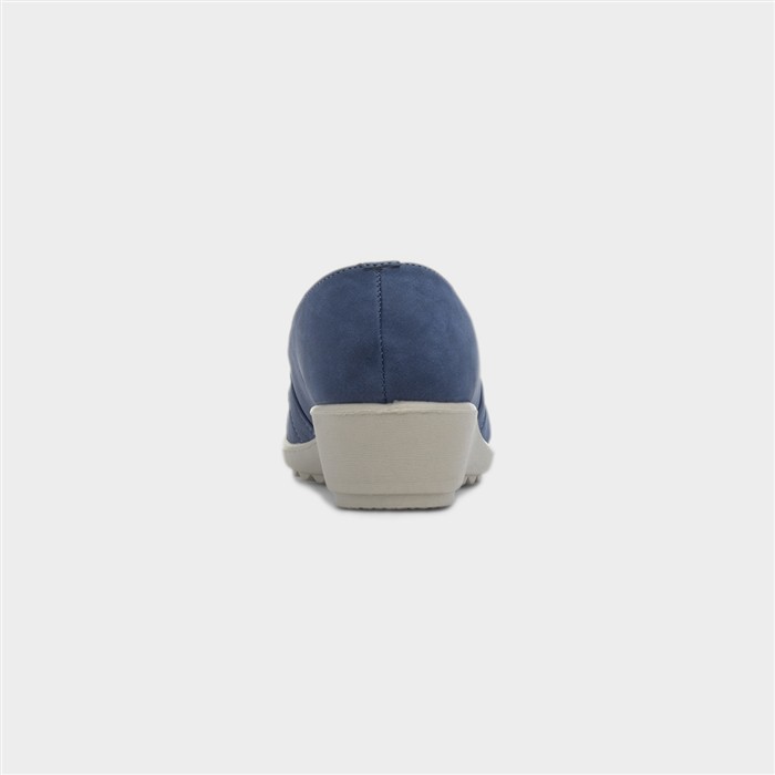Mollie Womens Navy Wedge Shoe