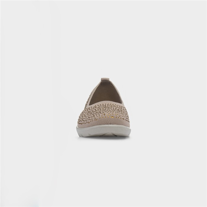 Maisie Womens Beige Diamante Shoe