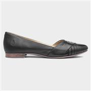 Hush Puppies Marley Womens Black Leather Shoe (Click For Details)