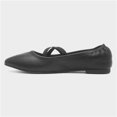 Alina Womens Black Ballerina