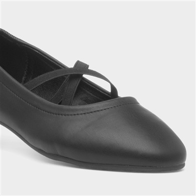 Alina Womens Black Ballerina