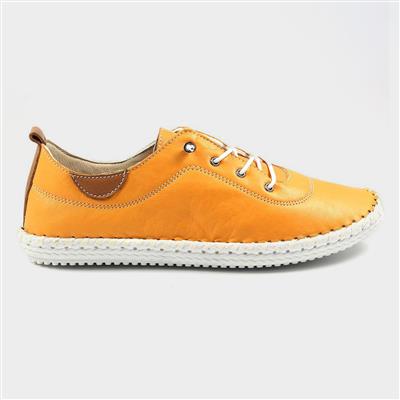 St Ives Tangerine Womens Orange Leather Shoe