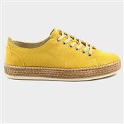 Lazy Dogz Womens Maddison Mustard Suede Trainer (Click For Details)