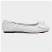Lilley Gigi Womens White Lace Ballerina (Click For Details)