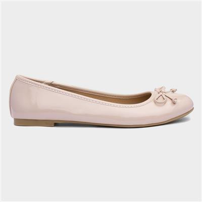 Viola Womens Nude Patent Ballerina