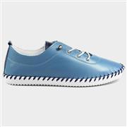 Lunar Sandown St. Ives Womens Blue Leather Shoe (Click For Details)