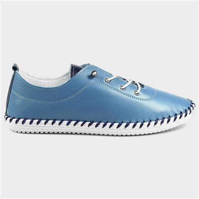 Sandown St. Ives Womens Blue Leather Shoe