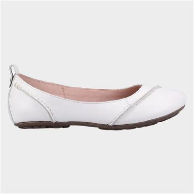 Janessa Womens White Ballerina