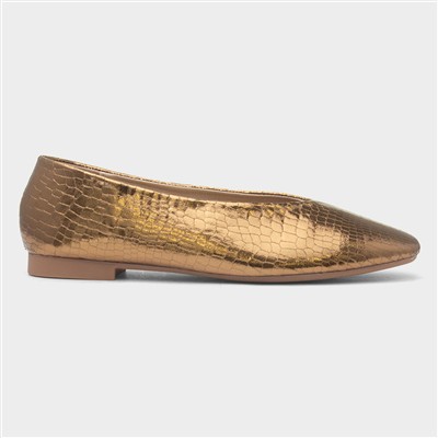 Erin Womens Bronze Ballerina