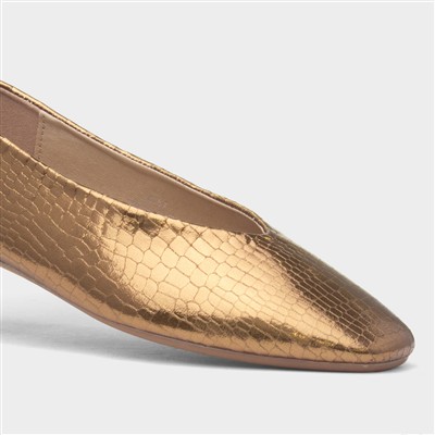 Erin Womens Bronze Ballerina