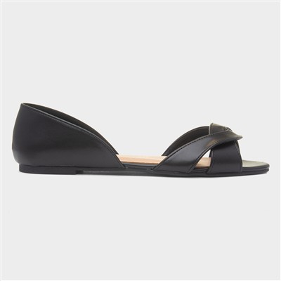 Pam Womens Black Open Toe Shoe