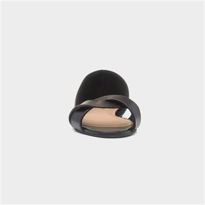 Pam Womens Black Open Toe Shoe