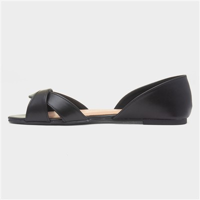 Pam Womens Black Open Toe Shoe
