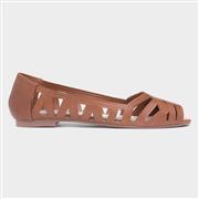 Krush Renee Womens Tan Open Toe Ballerina (Click For Details)