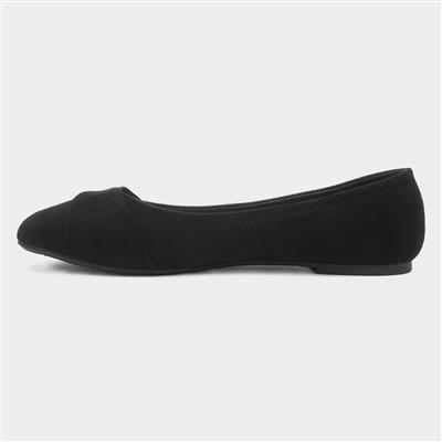 Roxxi Womens Black Wider Fitting Ballerina