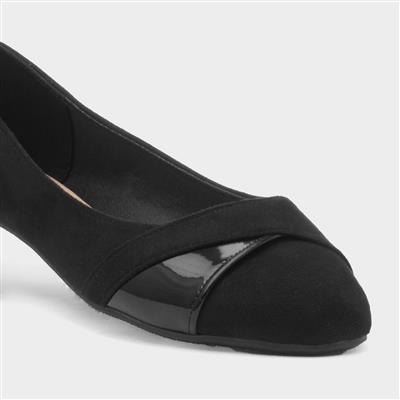 Roxxi Womens Black Wider Fitting Ballerina