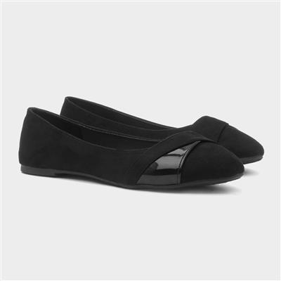 Roxxi Womens Black Wider Fitting Ballerina