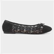 Lilley Womens Black Lace Ballerina (Click For Details)