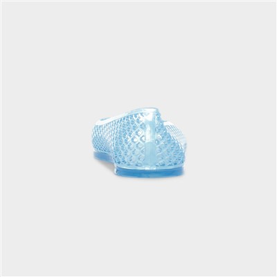 Gianna Womens Blue Jelly Ballerina Shoe