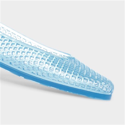 Gianna Womens Blue Jelly Ballerina Shoe