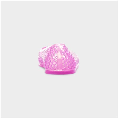 Womens Pink Jelly Ballerina Shoe