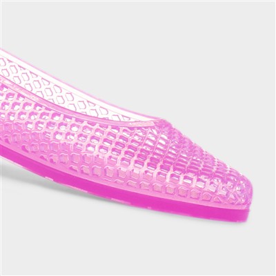 Womens Pink Jelly Ballerina Shoe