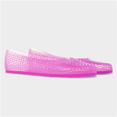 Womens Pink Jelly Ballerina Shoe